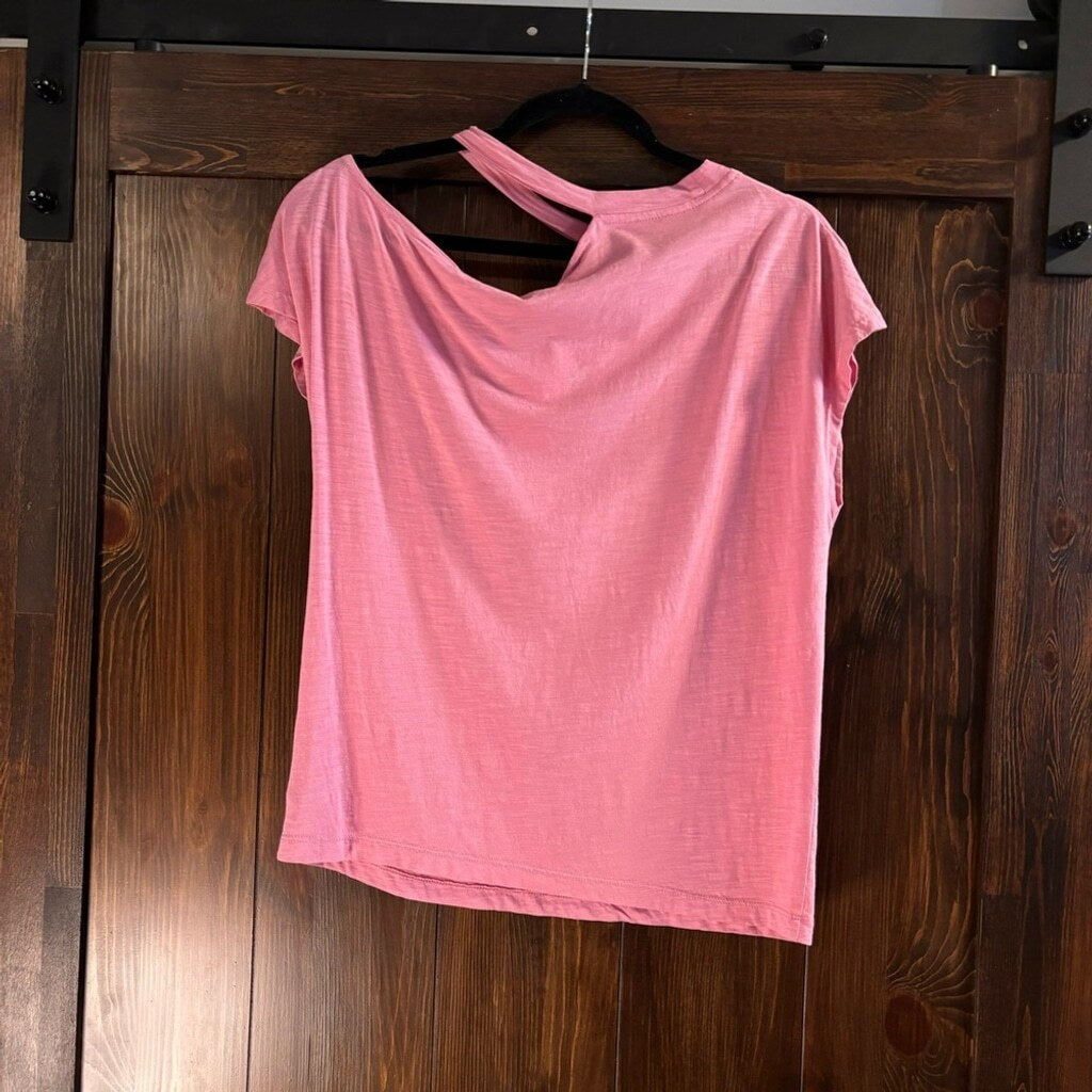 Sanctuary Size XS Light Pink Part-Time Lover Trendy Cut-Out T-Shirt NWT