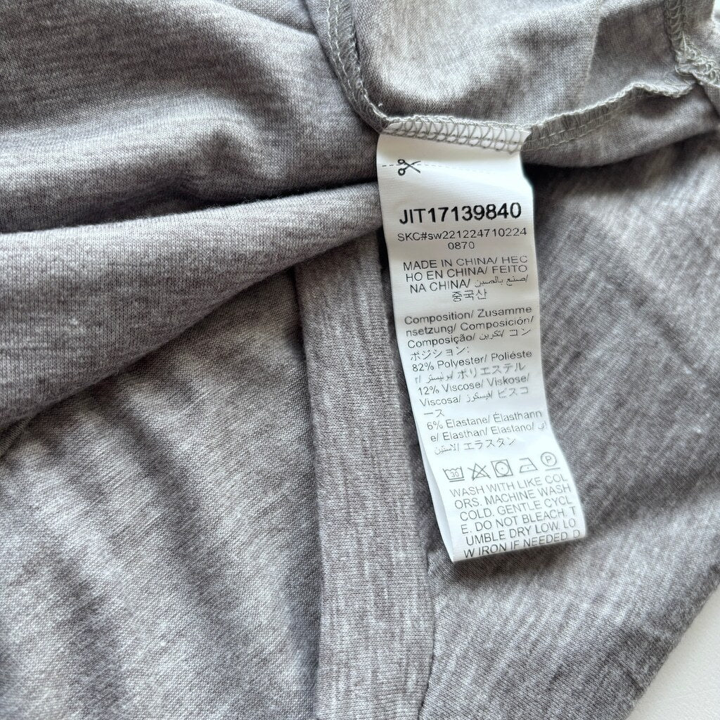 SHEIN Women's Size Large Heather Gray V-Neck T-Shirt Short Sleeve Casual NIB