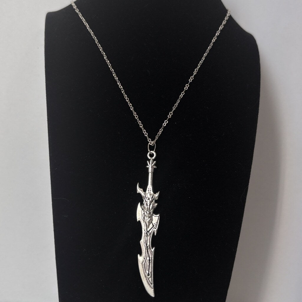 Gothic Abyssal Reaper Blade Alloy Pendant for Jewelry, Crafts & Cosplay NWT