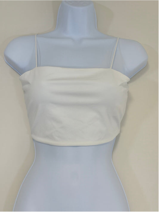 SHEIN Size Large Off-White Cropped Cami Tank Top NWT