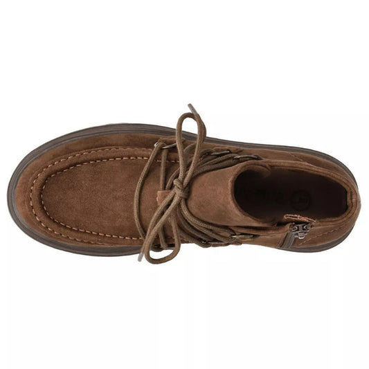 Bella Vita Women's 7.5 Narrow Khaki Lace-Up Side Zip Ankle Booties / Boots NIB