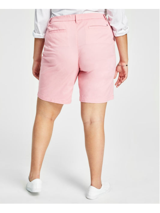 Tommy Hilfiger Women's Plus Size 18W Light Pink Bermuda Casual Shorts NWT