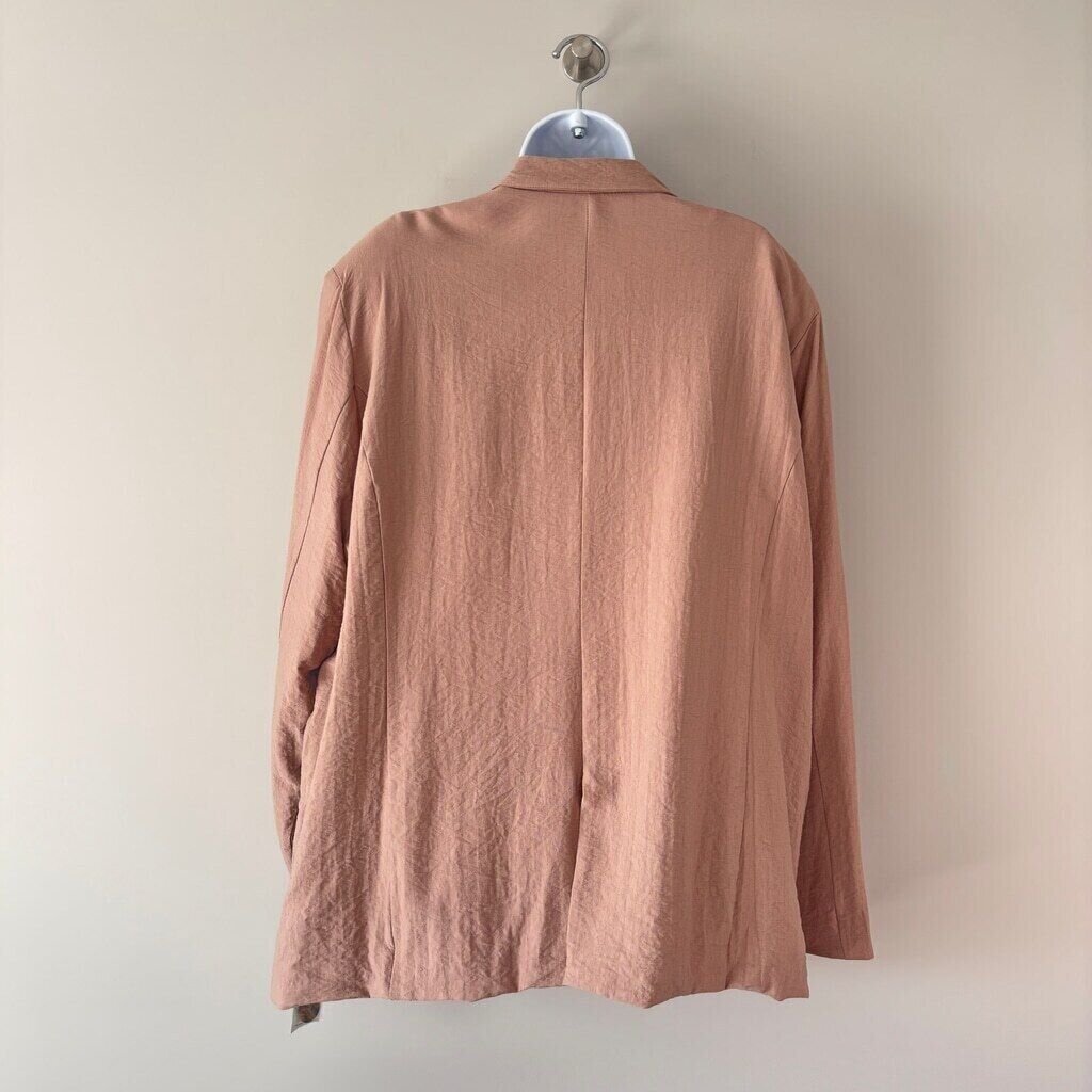 And Now This Women's Plus Size Oversized Button-Front Tan Blazer NWT