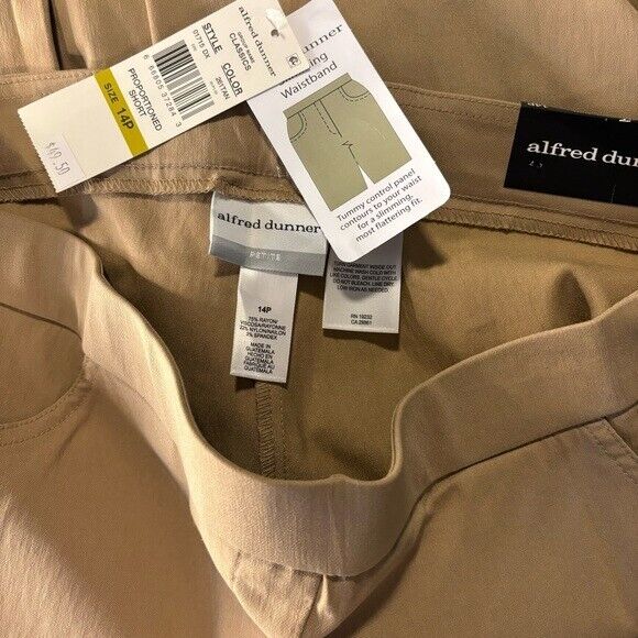 Alfred Dunner Women's Petite Classic Fit Proportioned Dress Pants NWT