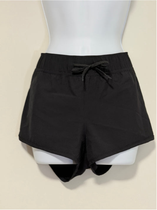 O'Neill Women's Medium Black Tie-Waist Stretch Board Shorts NWT