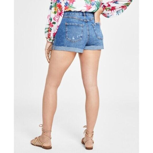 I.N.C. International Concepts Women's High-Rise Cuffed Denim Shorts NWT