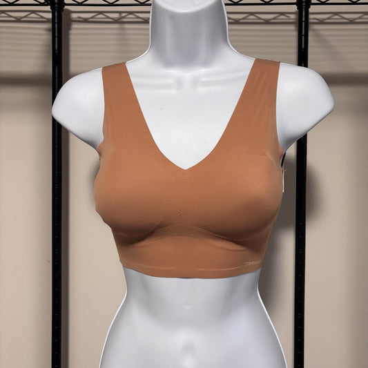 Calvin Klein Size XS Brown Invisibles Comfort V-Neck Comfort Bralette NWT