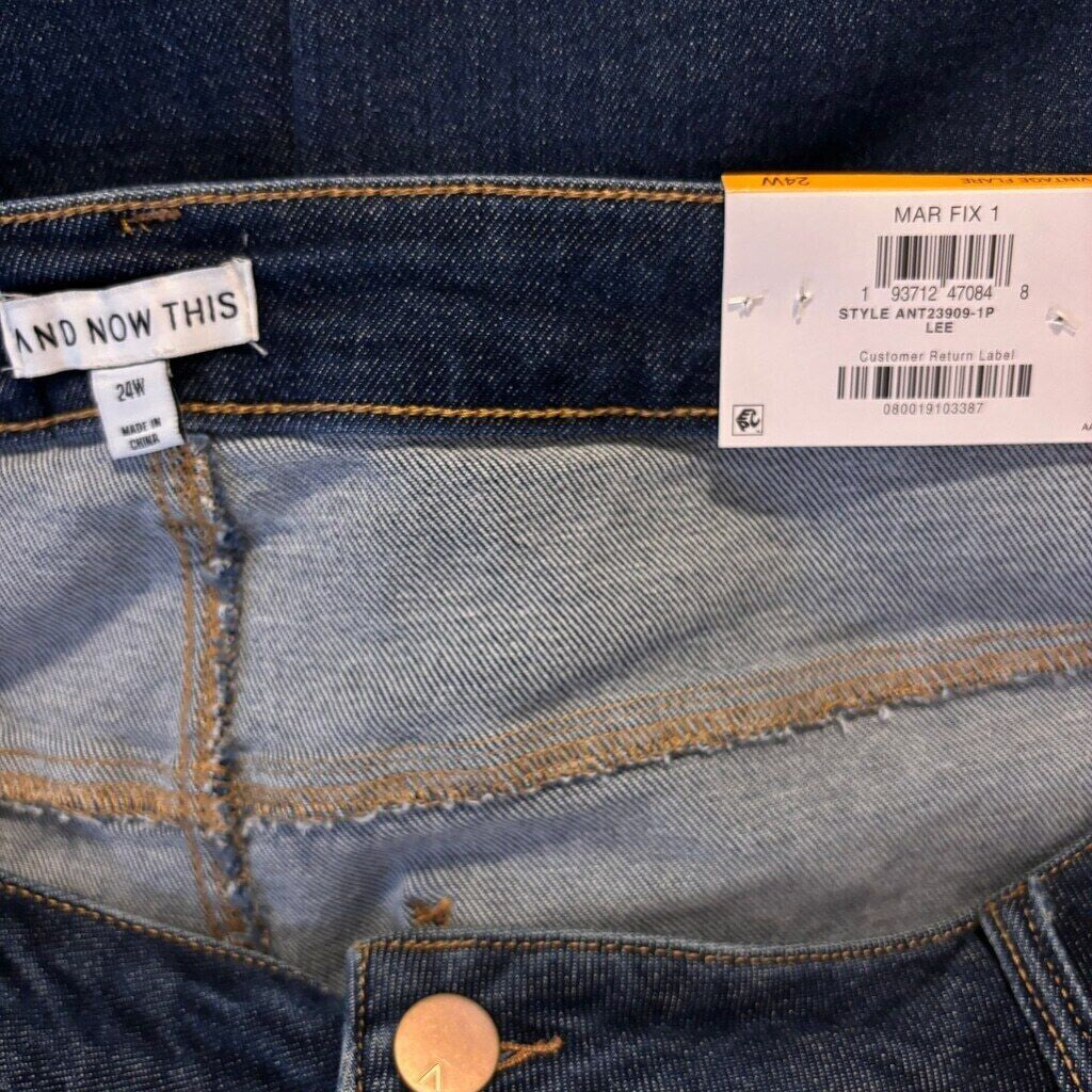 And Now This Plus Size High-Rise Flare-Leg Jeans NWT
