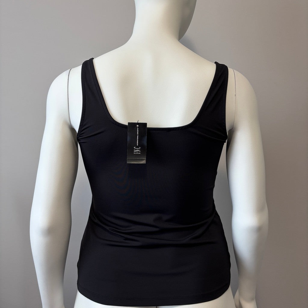 INC International Concepts Women's Size Large Black Square Neck Tank Top NWT