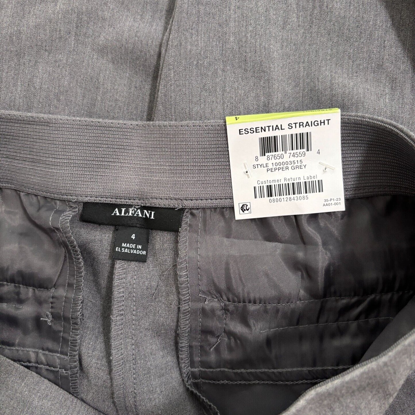 Alfani Women's Straight-Leg Grey Dress Pants NWT