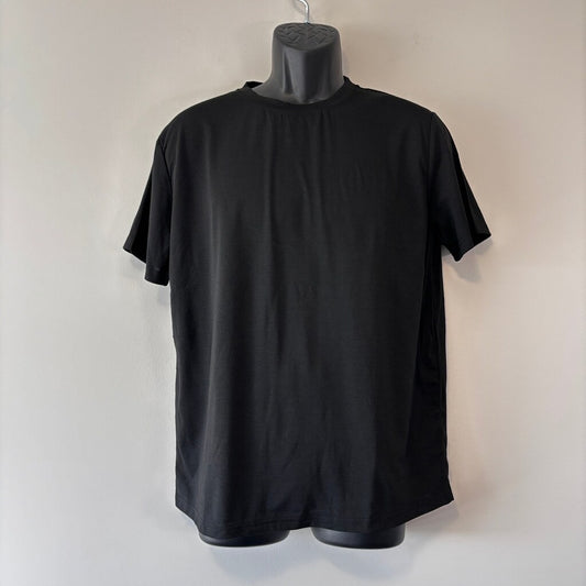 SHEIN Men’s Size Medium Solid Black T-Shirt Stretch Casual Basic Tee NIB