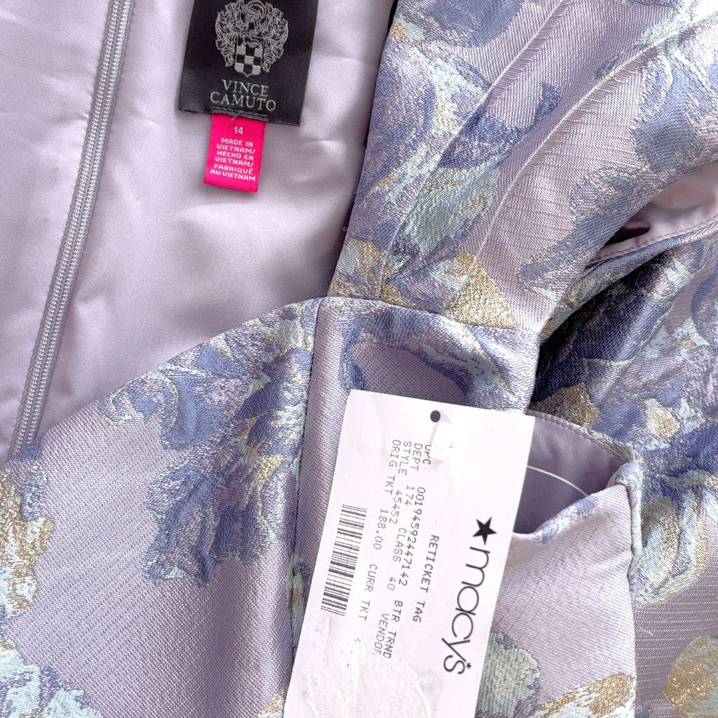 Vince Camuto Women's 14 Floral Retro Style Sweetheart-Neck Fit & Flare Dress NWT