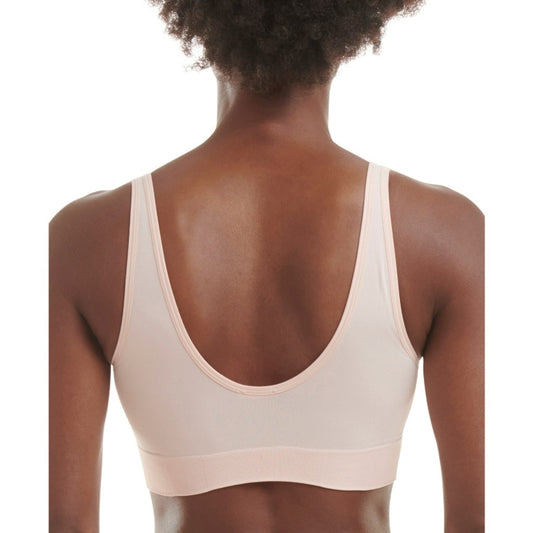 Adidas Women's Size XS Light Pink Seamless Scoop Medium Impact Lounge Bra NWT