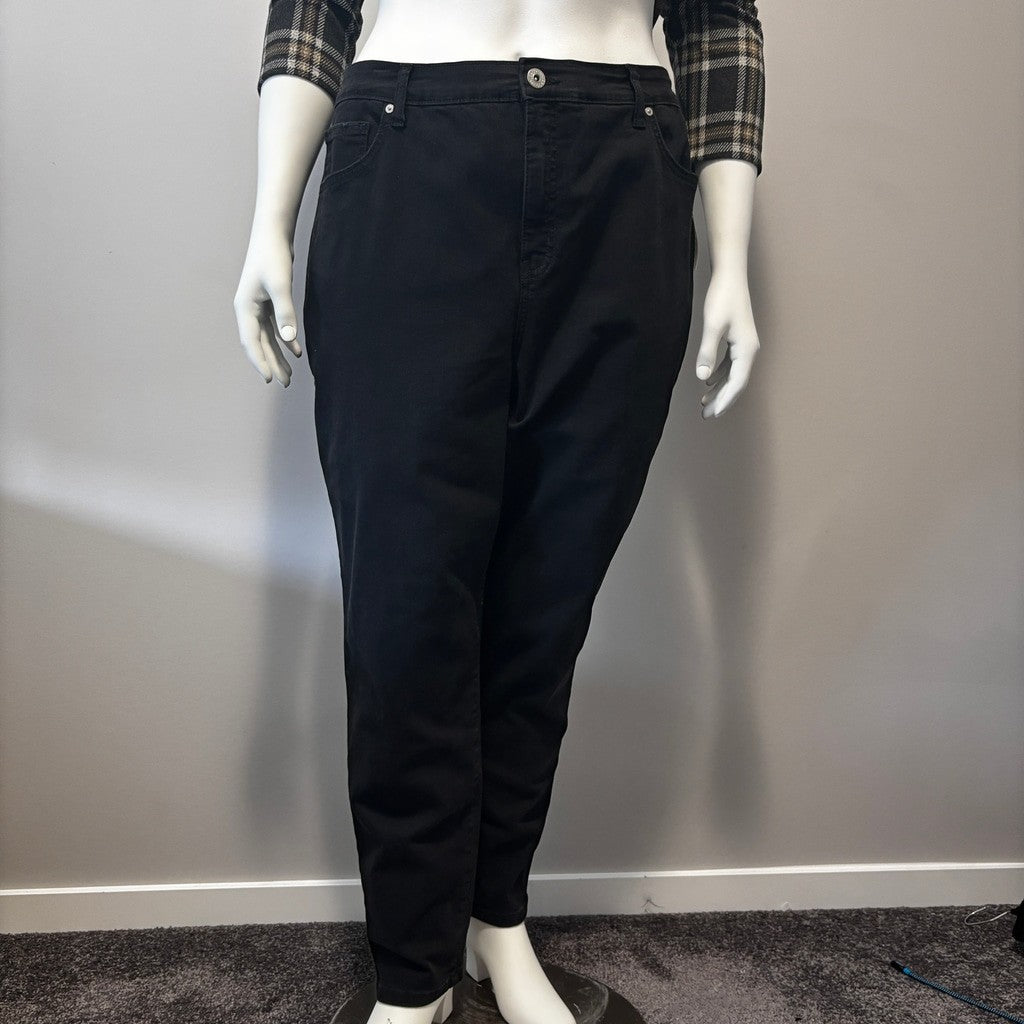 Style & Co. Women's Plus Size 22W Black High-Rise Skinny Ankle Jeans NWT
