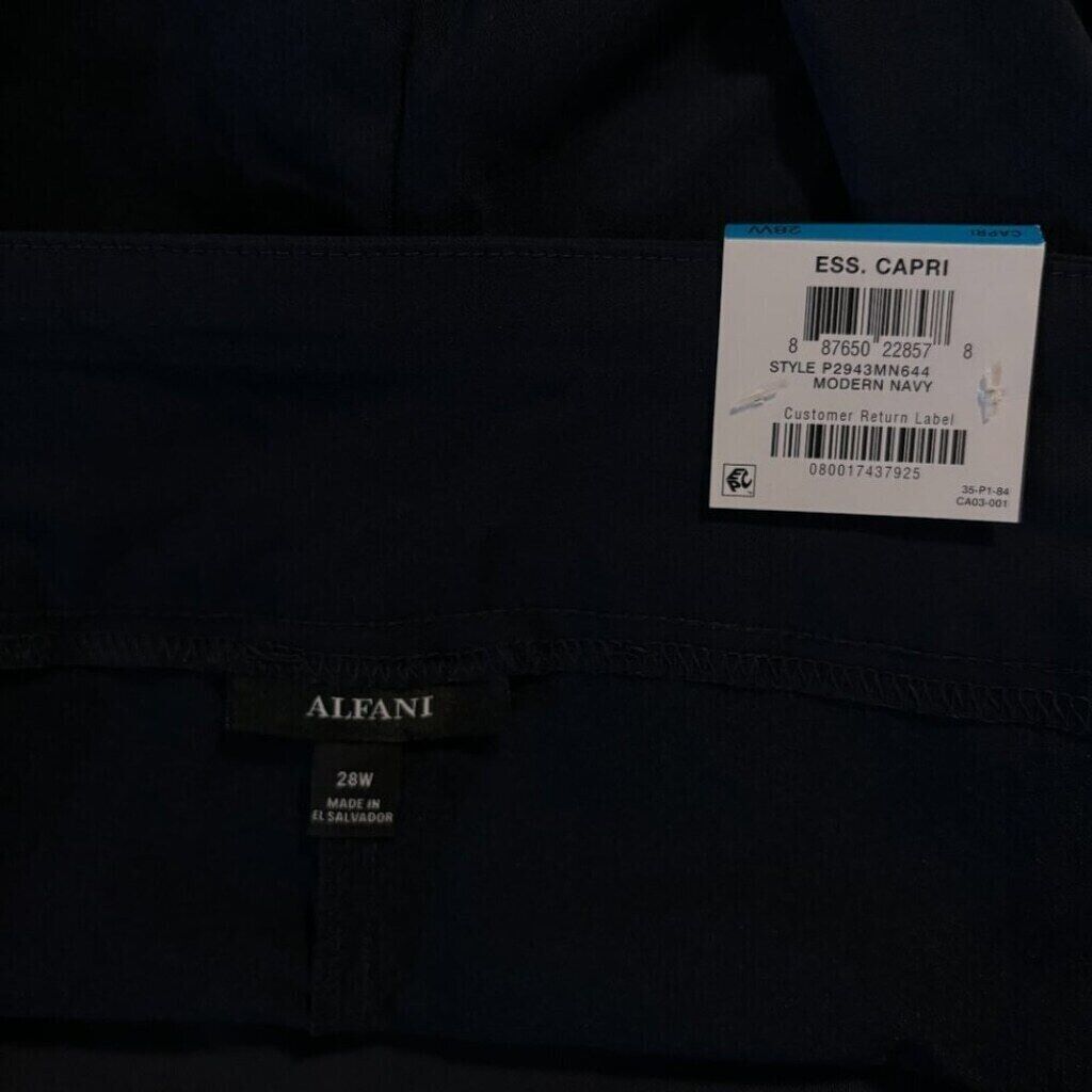 Alfani Petite Modern Straight-Leg Black Comfortable Dress Pants NWT