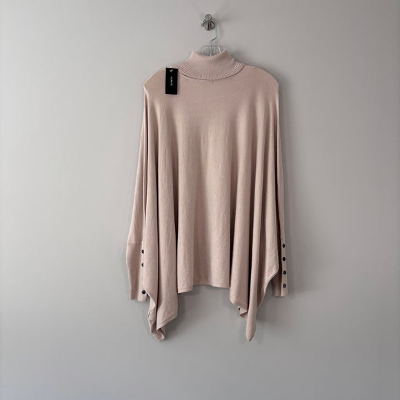 Alfani Women's Light Beige Turtleneck Poncho Sweater NWT