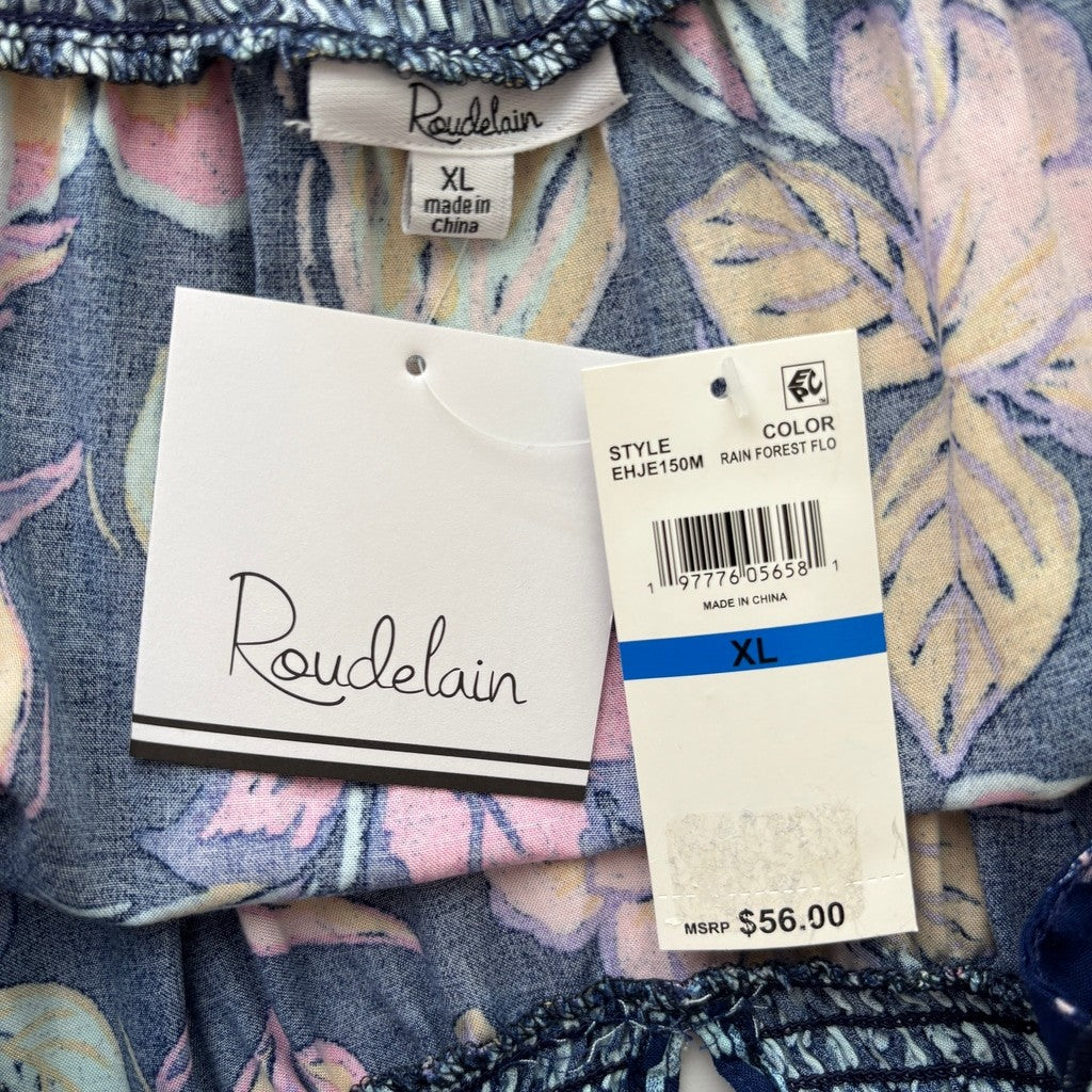 Roudelain Size Women's 2-Pc. Blue Smocked Cami & Pants Pajama Set NWT