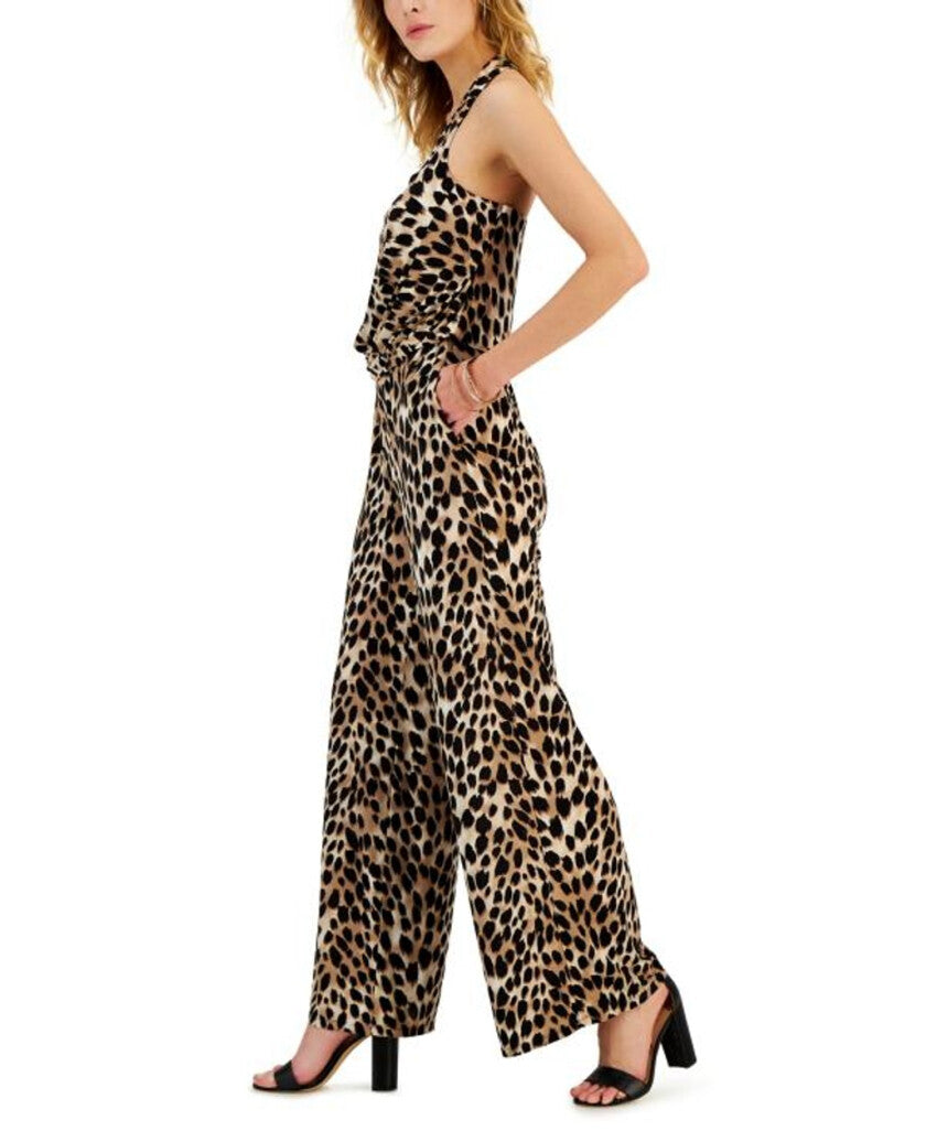 INC International Concepts Women's Size XS Ombre Cheetah Halter Jumpsuit NWT
