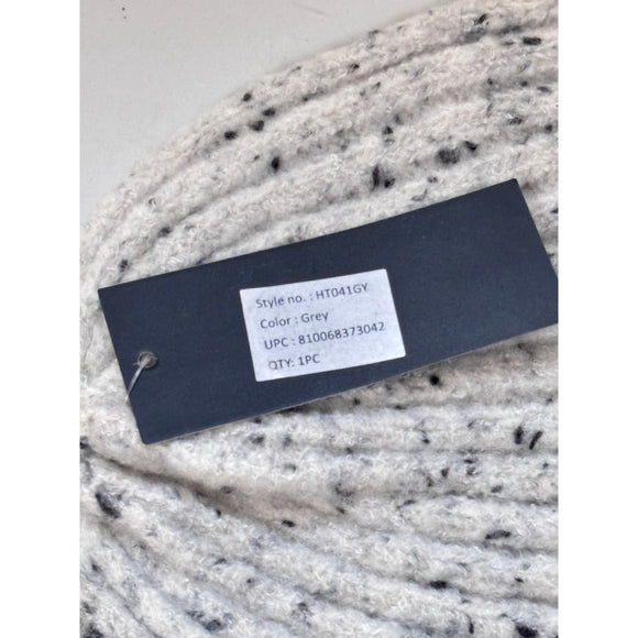 Marcus Adler New York Grey Speckled Knit Harper Beanie Hat NWT