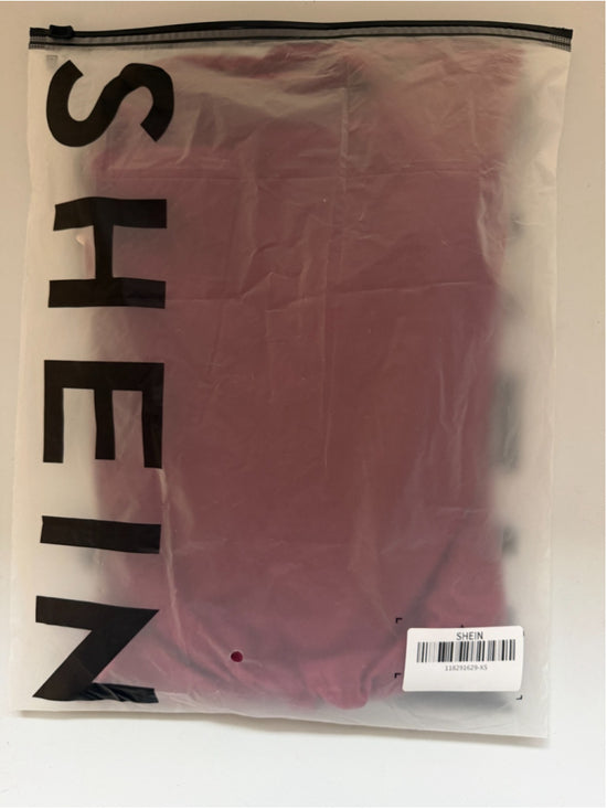 SHEIN BAE Size Extra Small Burgundy Asymmetrical Off Shoulder Crop Top NWT