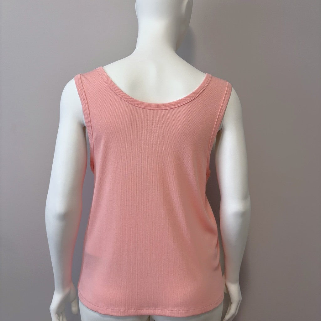 State of Day Women's Plus Size 3X Pink Ribbed Modal Sleep Tank Top NWT