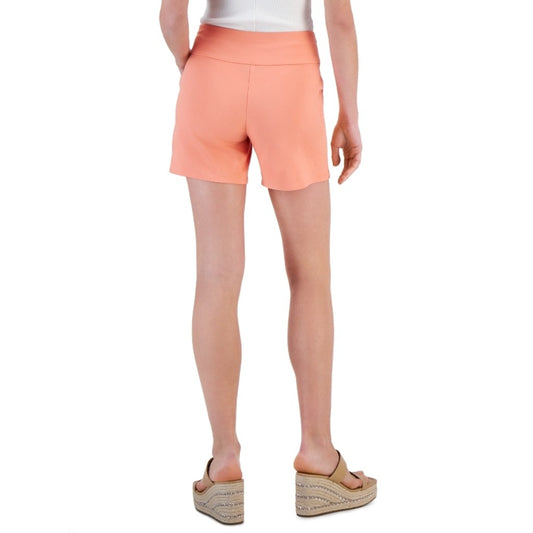INC International Concepts Women's Size 14 Mid-Rise Pull-On Coral Shorts NWT