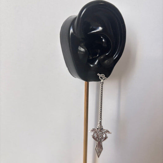 Gothic Style Bat Fang Dagger Alloy Pendant Charm for Jewelry, Crafts & Cosplay