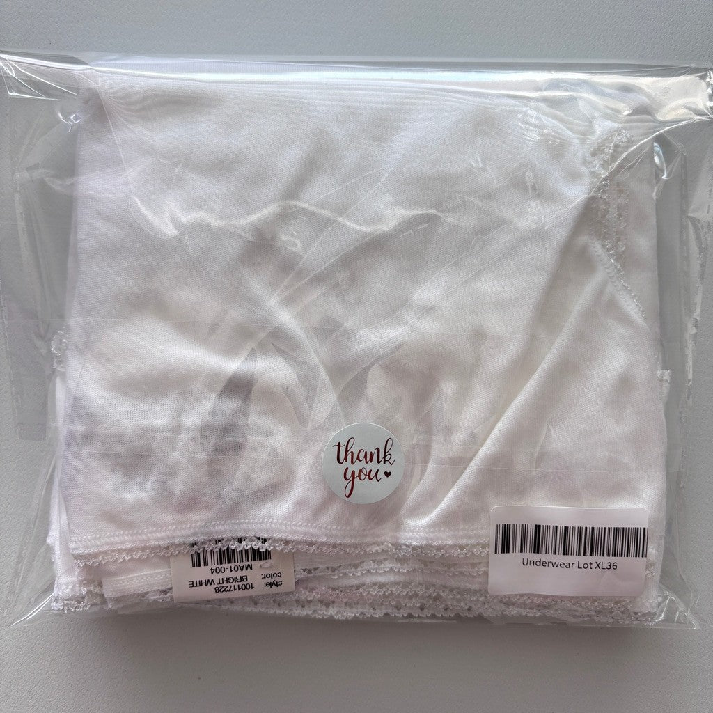 Charter Club Women's XL 100% Cotton 3 Pack of White Brief Underwear NWT XL36