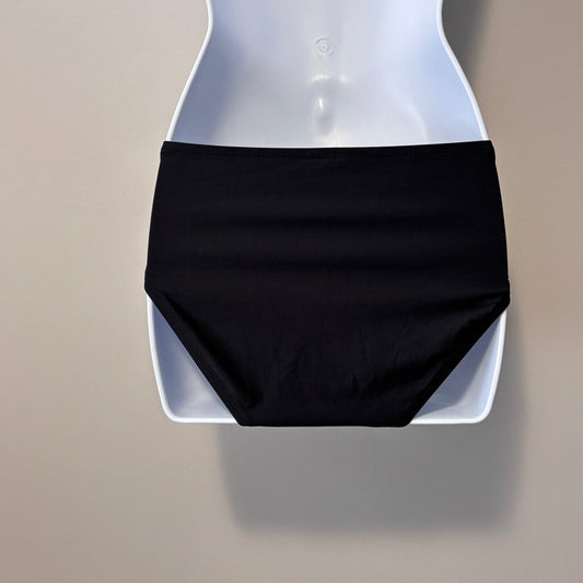 Nautica Women's Size 6 Solid Black Designer Bikini Bottoms NWT