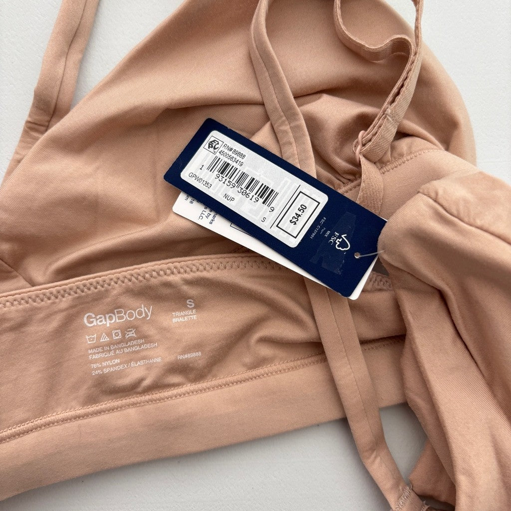 GAP GapBody Women's Small Nude / Beige Super Stretch Triangle Bralette NWT