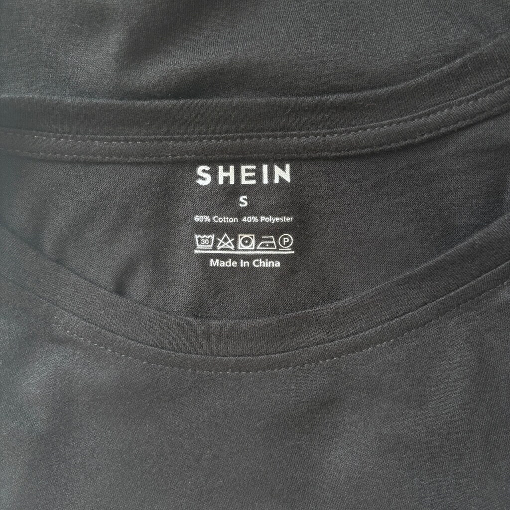SHEIN Men's Small Black Casual Graphic "Balance" Sporty Short Sleeve T-Shirt NIB