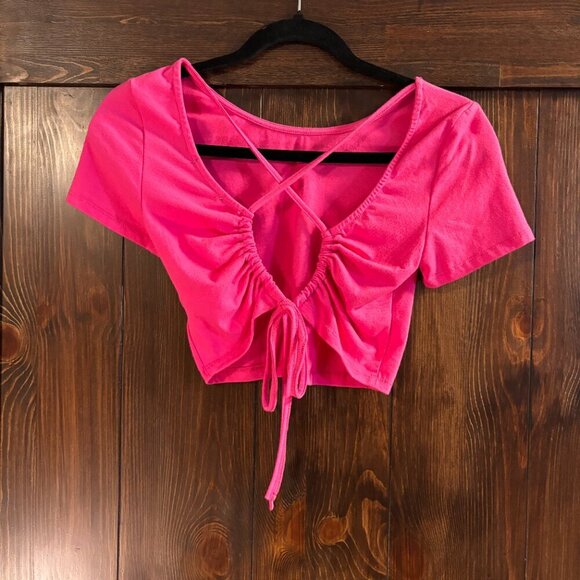 Ambiance Women's Size Small Pink Crop Top NWT