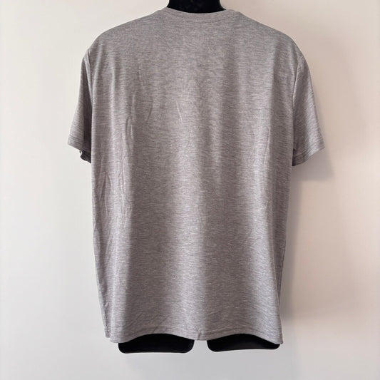 SHEIN Men's Large Gray T-Shirt Cross Eyes Smiley Face Graphic Casual Tee Top NIB