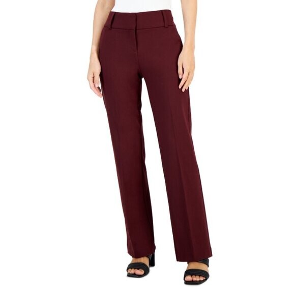 Alfani Women's Burgundy Ponté-Knit Dress Pants NWT