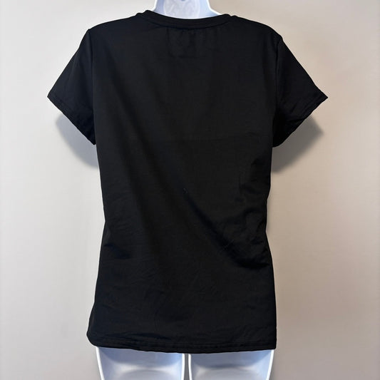 Shein Women's Size Large Black Short Sleeve Graphic Tee - "Forever Young" NIB