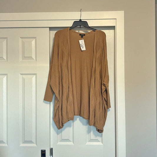 Alfani Women's XS Beige Oversized Diamond-Stitch Open-Front Cardigan NWT