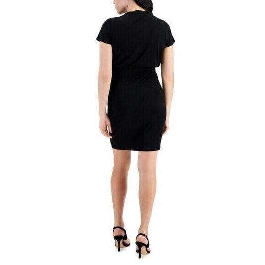 I.N.C. International Concepts Petite Black Knot-Front Dress NWT
