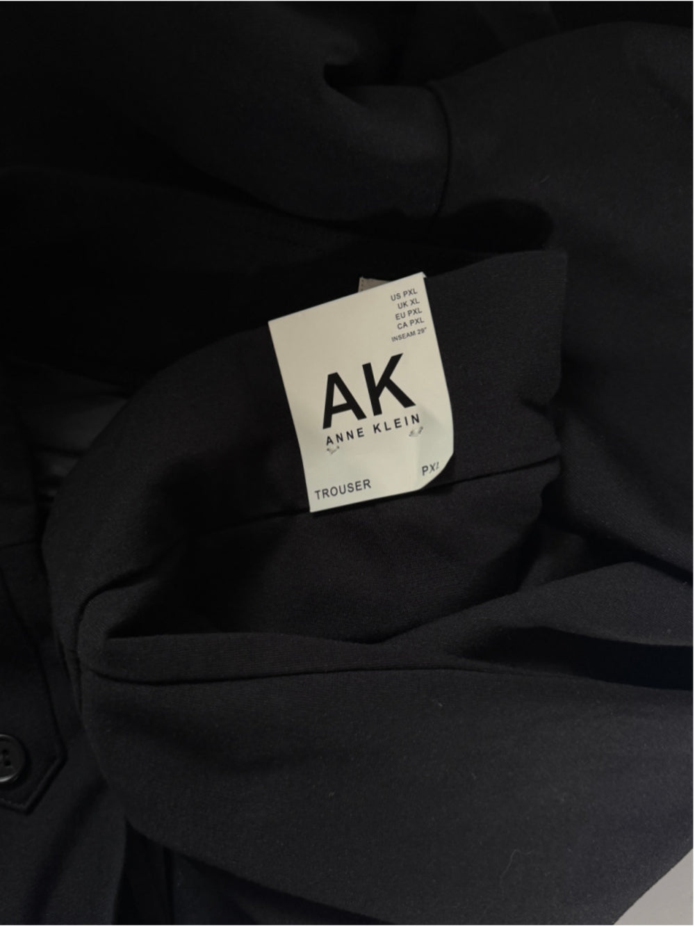 AK Anne Klein Women's XL Petite Black Pull-On Side-Tab Bootcut Leg Trousers NWT