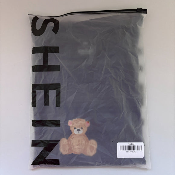 SHEIN Navy Blue Teddy Bear Graphic T-Shirt 2XL NWT