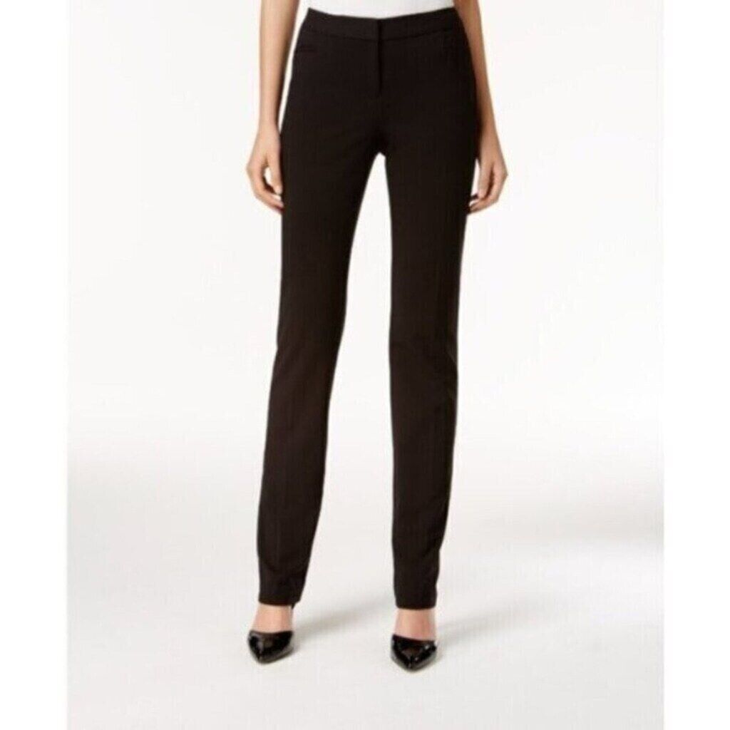 Alfani Petite Modern Straight-Leg Black Comfortable Dress Pants NWT