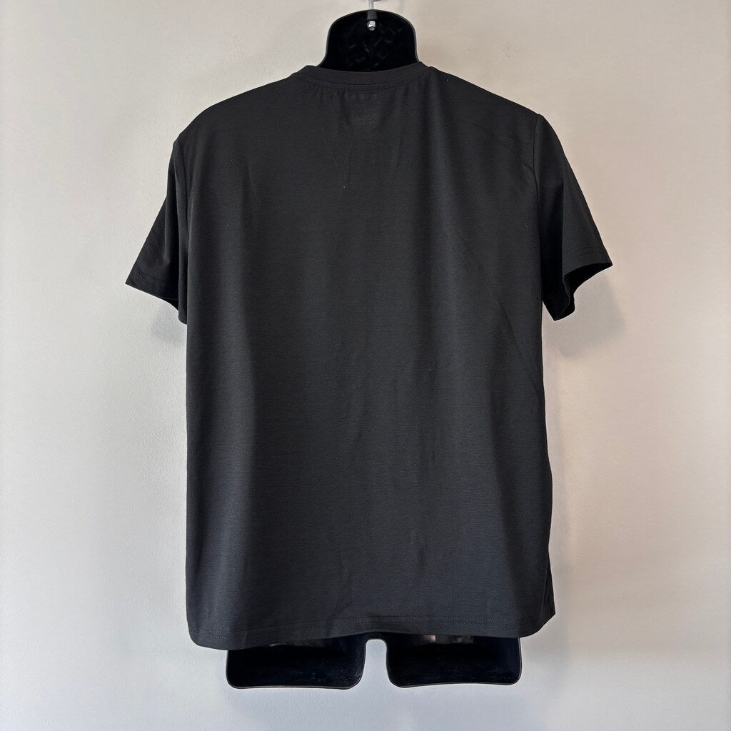 SHEIN Men’s Size Medium Solid Black T-Shirt Stretch Casual Basic Tee NIB