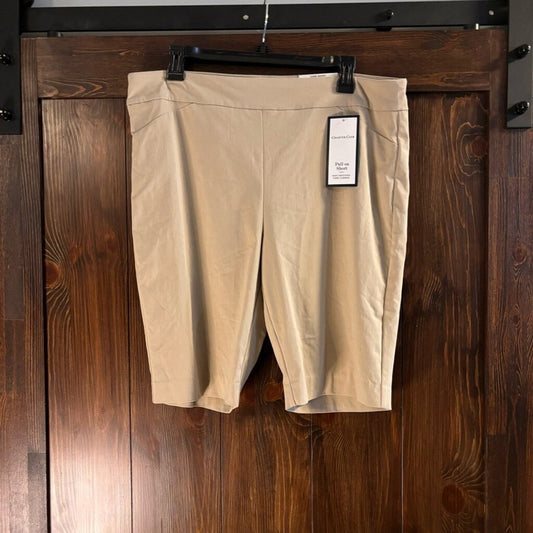 Charter Club Women's Size XL Petite Beige Pull-on Bermuda Casual Shorts NWT