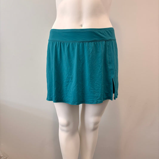 Bleu by Rod Beattie Women's Plus Size Aqua Green / Blue Swim Skirt NWT