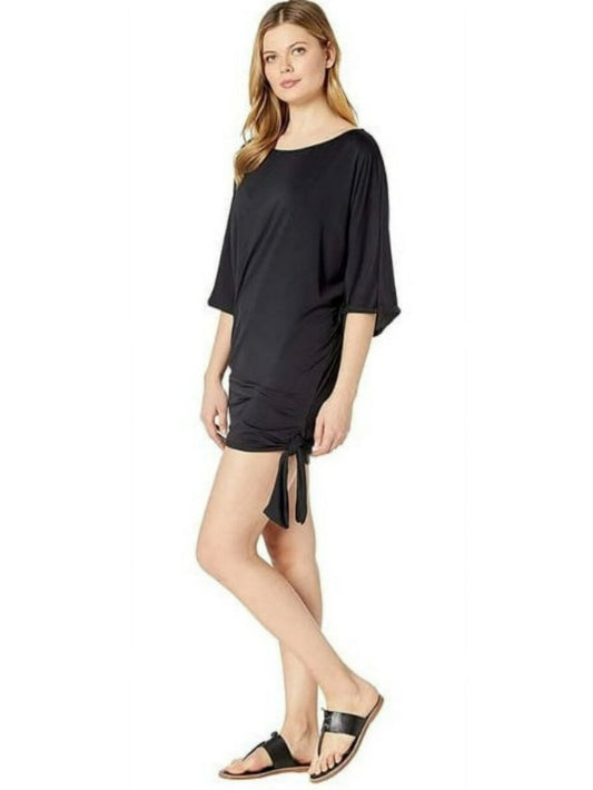 Michael Kors Women's Size Small Black Side-Tie Swim Cover-Up NWT