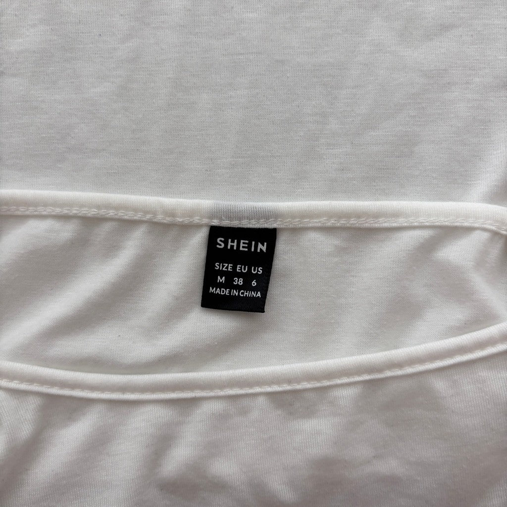 Shein Women's Size Medium Plain White Layering Tank Top w/ Adjustable Straps NWT