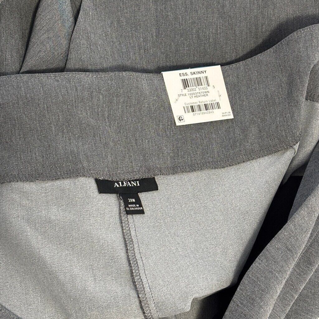 Alfani Plus Size Grey Tummy-Control Pull-On Stretchy Dress Skinny Pants NWT