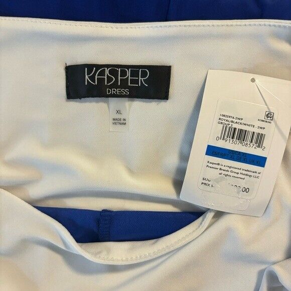Kasper Colorblocked Sheath Dress NWT - Blue, White and Black