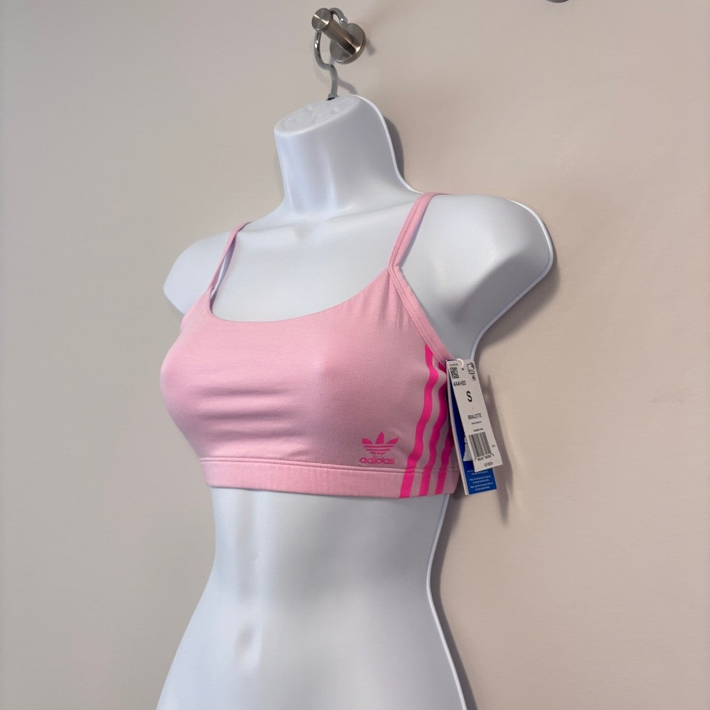 Adidas Women's Size Small Pink Comfort Flex Cotton Scoop Bralette NWT