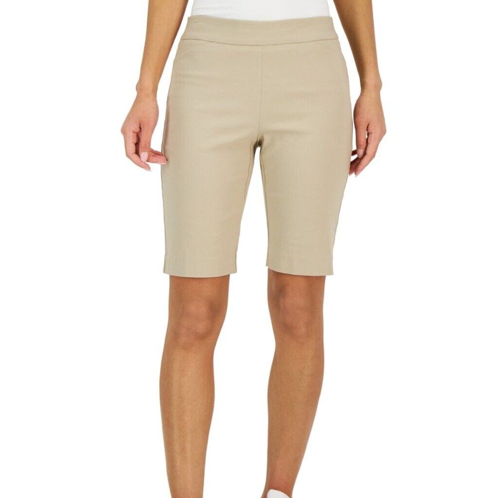 Charter Club Women's Size XL Petite Beige Pull-on Bermuda Casual Shorts NWT
