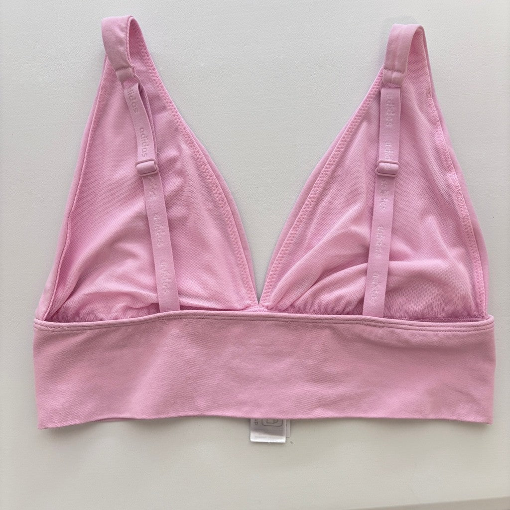 Adidas Women's Large Pink Longline Plunge Light Support Bra NWT